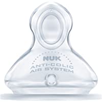 Los mejores  - NUK First Choice+ Pezón de silicona con orificio de alimentación grande (paquete de 2)- 0-6 meses